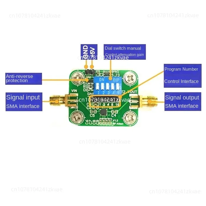 HMC470 Digital RF Attenuator Module DC-3GHz 1dB step 31dB can be manually controlled and remotely controlled