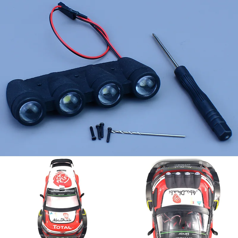 

Для 1/10 Hyper Go MJXRC 10303 C3 Автомобиль с дистанционным управлением Внедорожные высокоскоростные радиоуправляемые автомобили Грузовик Светодиодный симулятор Передний прожектор Капот Свет