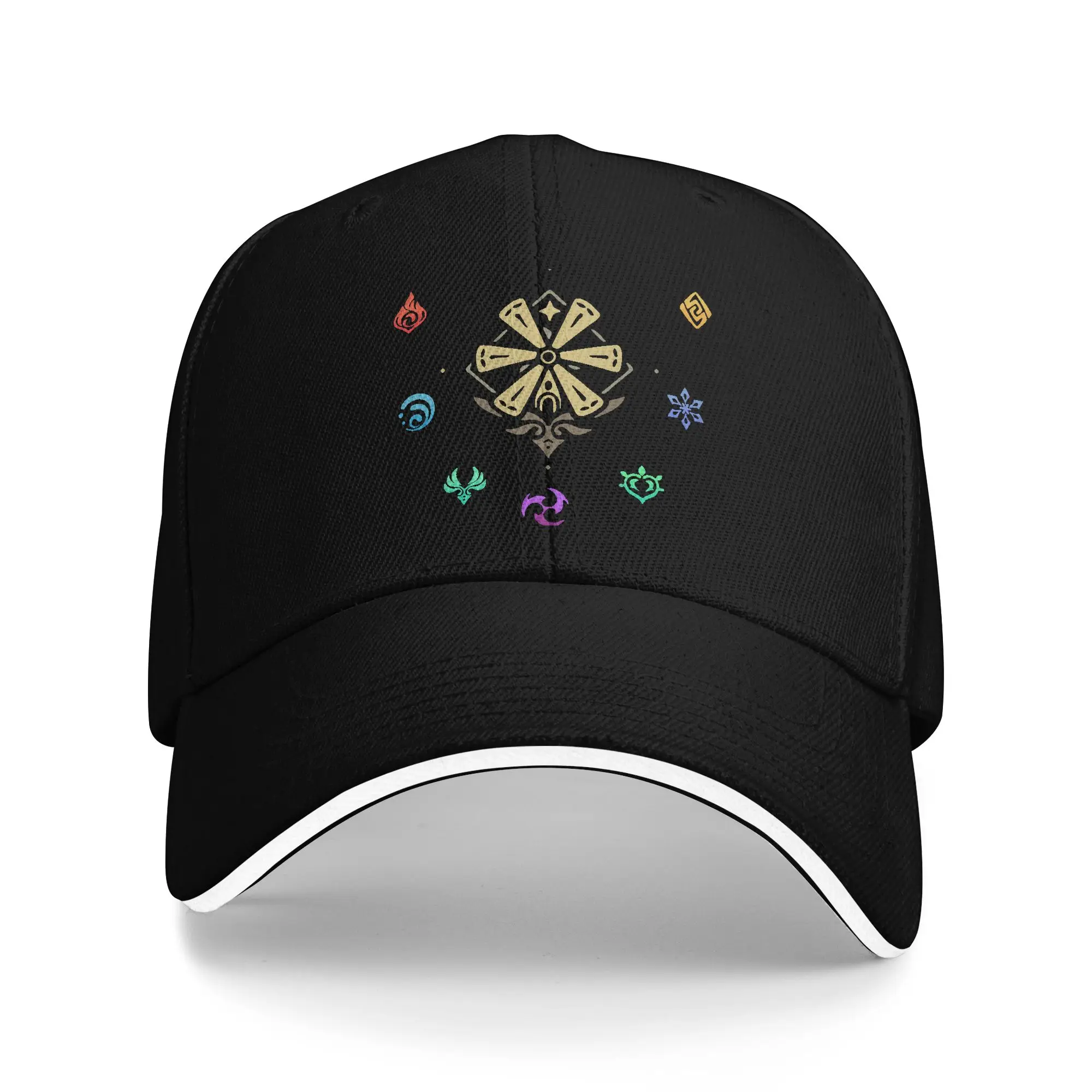 Genshin Impact Elements Impact Classic Baseball Caps Fashion Anime Game Sandwich Cap Men Women Adjustable Dad Hat Sport