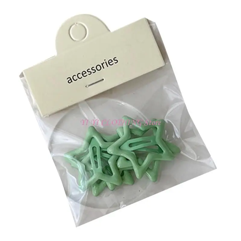 

N5KF Sweet Y2K Заколки для волос для девочек Нескользящие заколки со звездами Заколки для волос Набор из 5 шт.