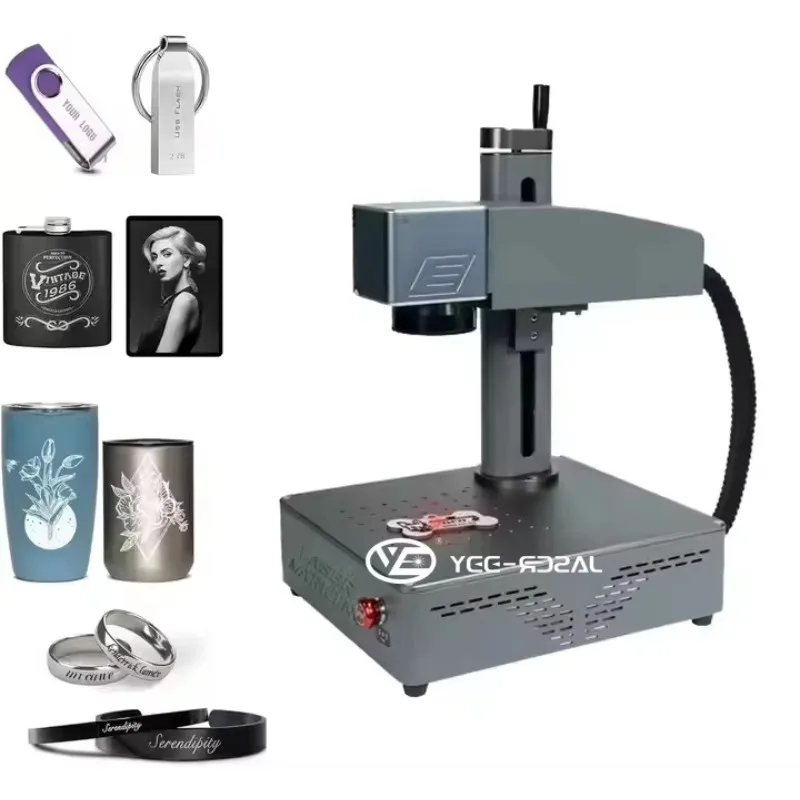 

Yeelaser 20W/30W Fiber Laser Marking Machine Easy Operation Programmable Engraving For Metal Jewelry Stone-Condition New
