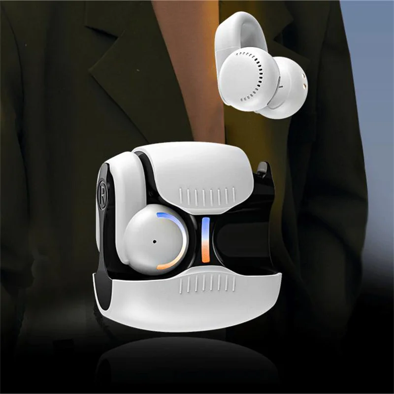 B5 Wireless Bluetooth Headset Clip-on Headphone Bluetooth 5.3 Noise Reduction Sports Earphones With Mic Earclip Space Appearance