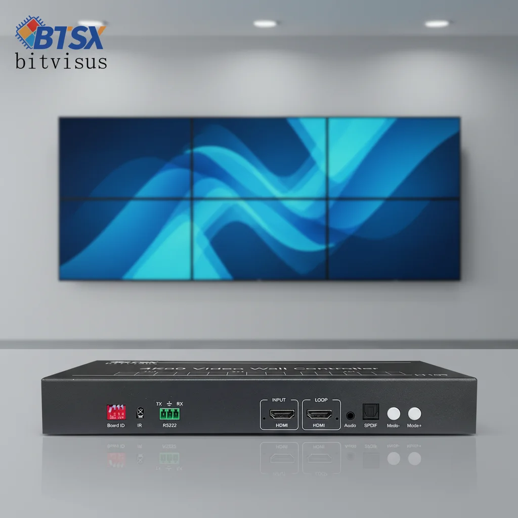4K60 Video Wall Controller 9 HDMI Output 1 Input HDMI 2K Resolution Copy Backup Function Industrial Display Processor