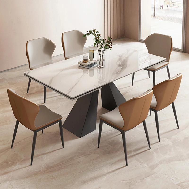 Furniture Factory Extendable Dining Table Modern Luxury Stone