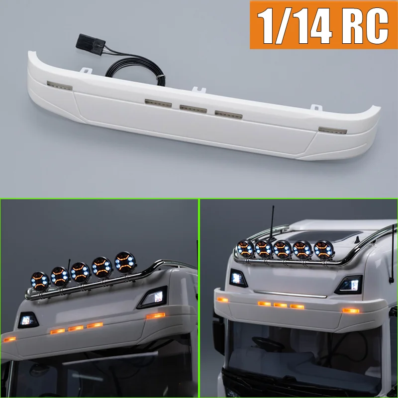 LED Simulation Sun Visor Decorate Upgrade Accessories for 1/14 Tamiya RC Truck SCANIA 770S 56368 Car