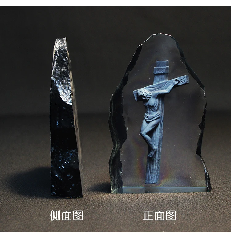 Wholesale Christianity supplies # bless family Health safety # home efficacious Protection Jesus Christ 3D crystal statue-Cross