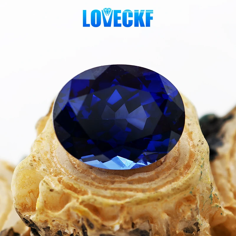 

Top Lab Grown Sapphire Gemstone Oval Cut Royal Blue Synthetic Blue Sapphire Gems Loose Stone With AGL Certificate