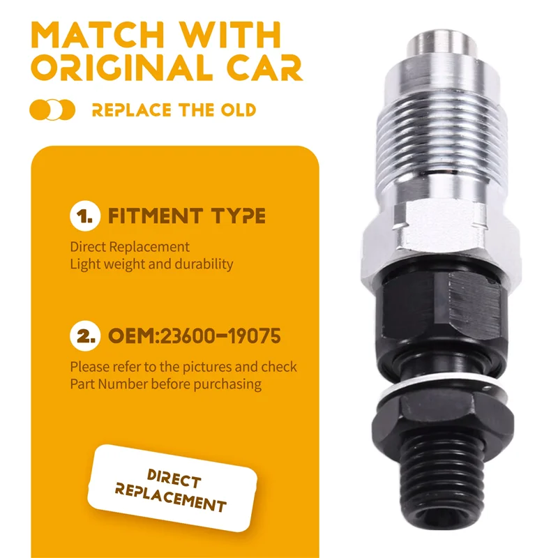 

L37A-For Toyota Land Cruiser HZJ105 1998-2007 4 Pcs Fuel Injector Nozzles 23600-19075 Engine Parts