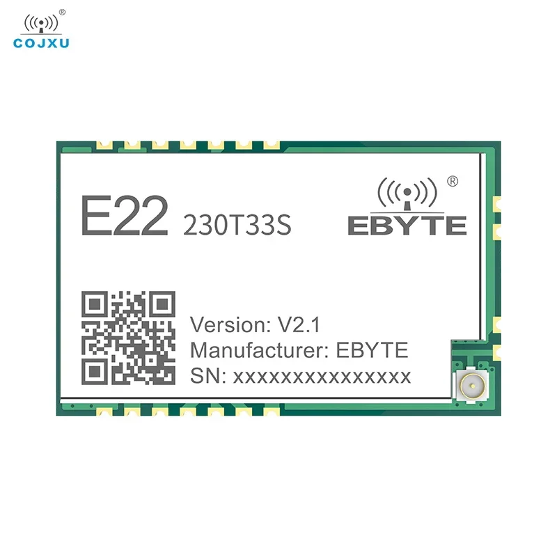 

Модуль LoRa 230 МГц COJXU E22-230T33S 33 дБм 12 км IPEX Отверстие для штампа Беспроводной последовательный модуль SMD Реле Сеть RSSI