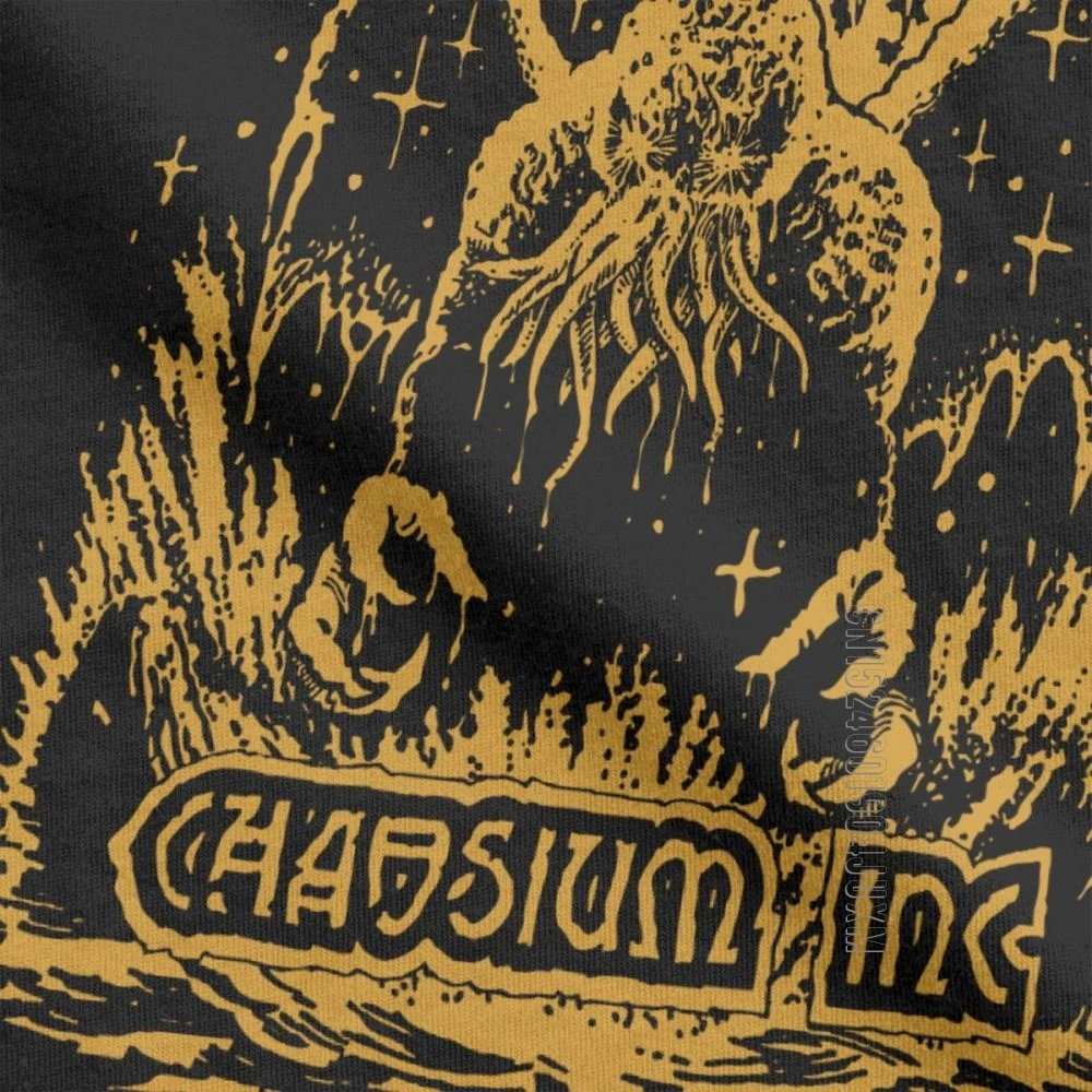 Call Of Cthulhu Mythos T Shirt For Men Chaosium Lovecraft Summer Tops Short Sleeve Vintage T Shirts Round Neck 100% Cotton Tees