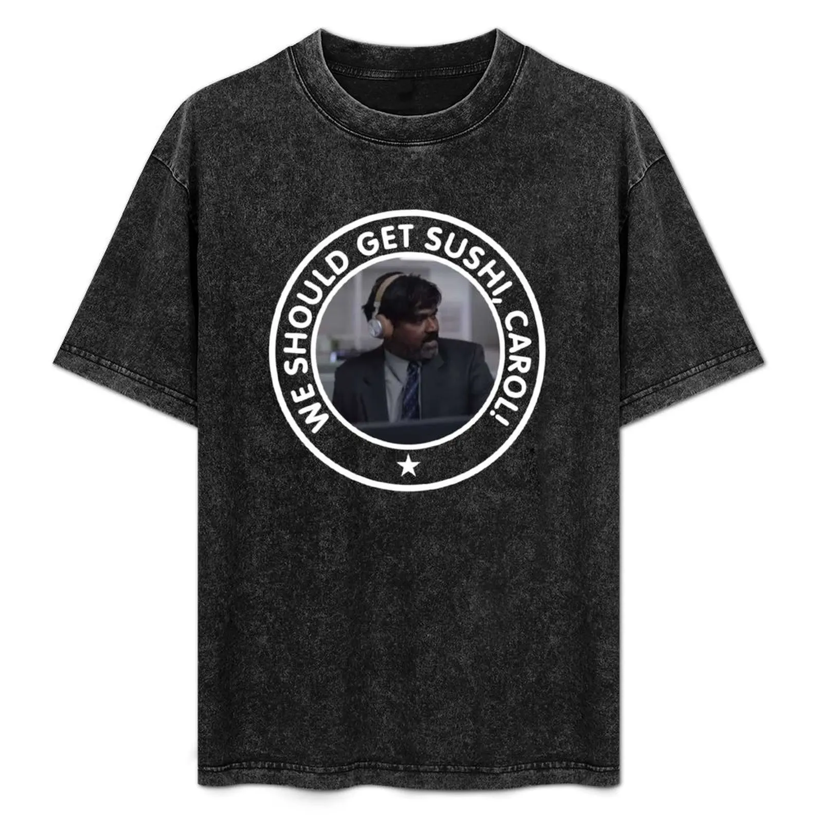 

We should get sushi T-Shirt Basic Casual Short Sleeve Cotton Shirt