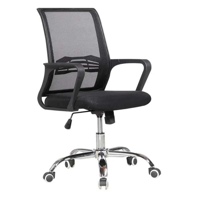 Modern Ergonomic Fabric High Back Mesh Office Chair Adjustable Seat Height Fixed Armrest Chrome Base