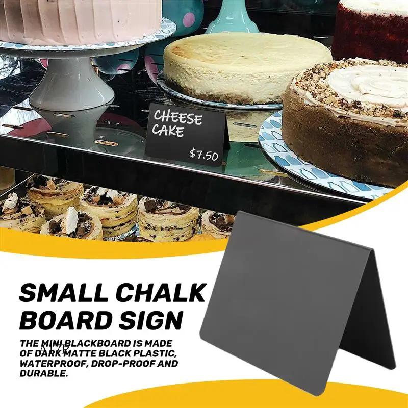 

AP-12 PCS Mini Chalkboard Signs 4X3inch Small Chalkboard Chalk Sign Food Labels For Party Buffet Tables ,Easy To Write