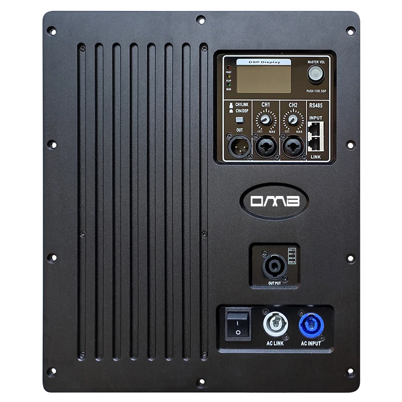 DSP-Equipped 4800W 4-Channel Class D Active Module: Variable-Speed Fan Cooling, LCC Power Supply, 4 ohms 1200W*4 Output,