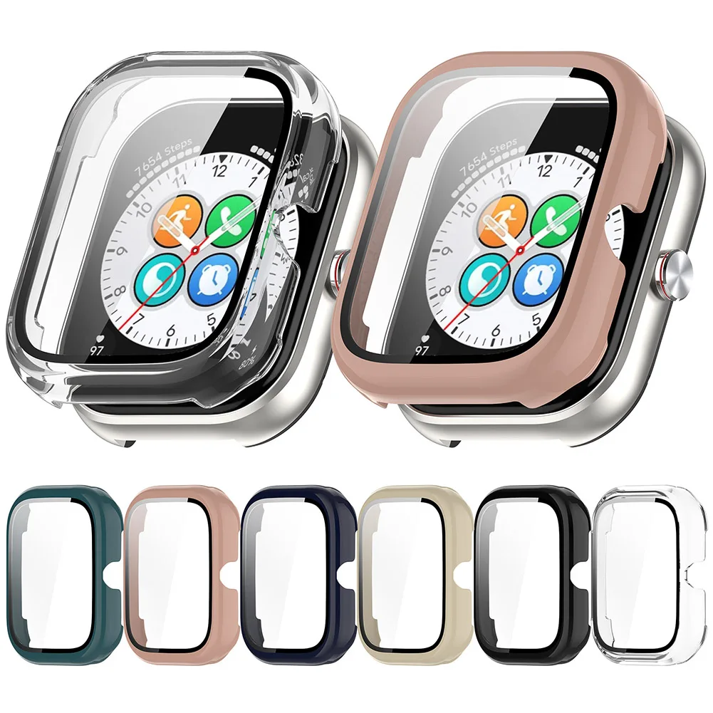 Custodia in vetro temperato per Honor Choice Haylou Watch Custodia protettiva Schermo antigraffio Copertura completa Guscio protettivo per paraurti
