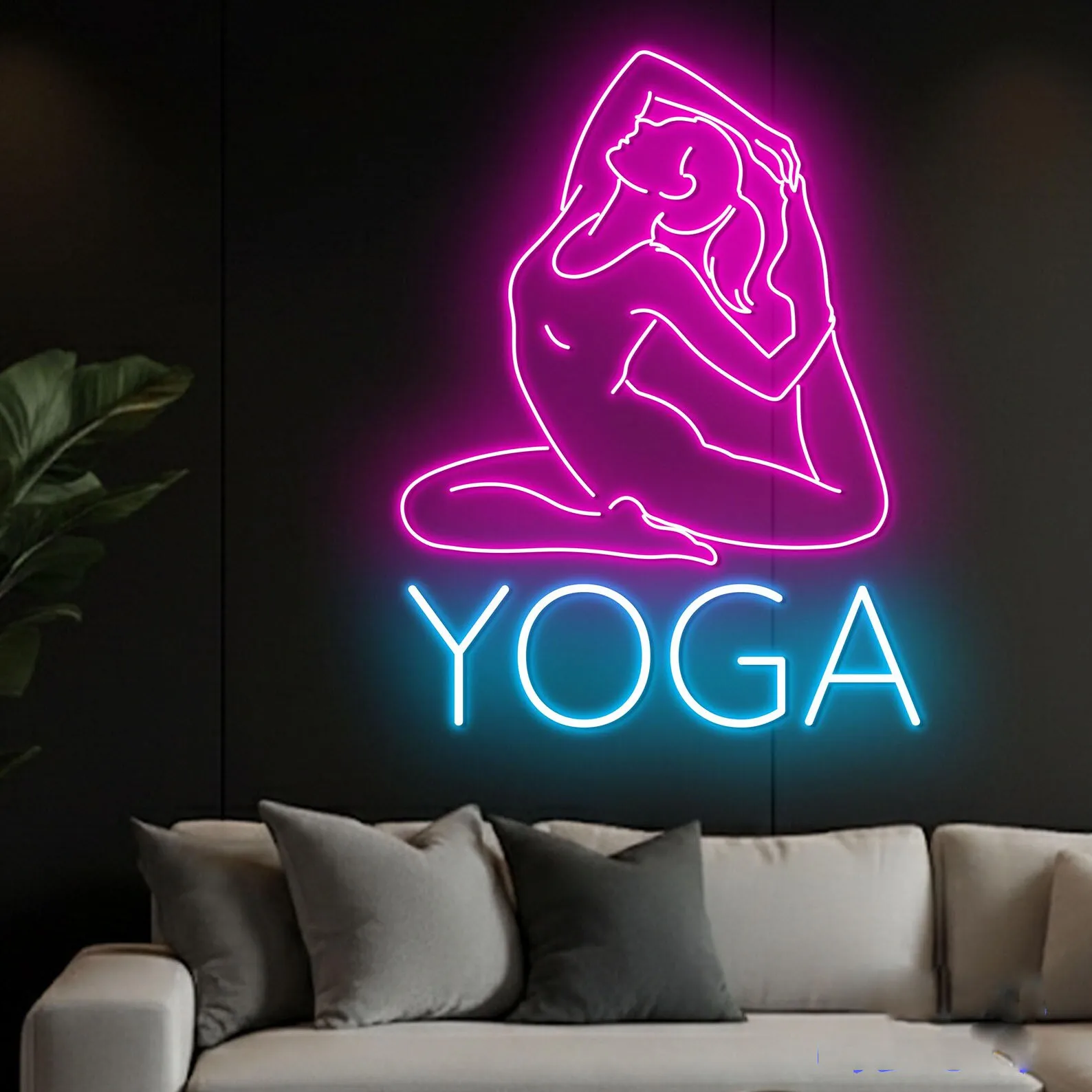 Yoga Neon Sign,Yoga Led Light,Yoga Lover Gift,Yoga Studio Wall Decor, Exercise Room Decor,Business Neon Sign,Christmas Gifts