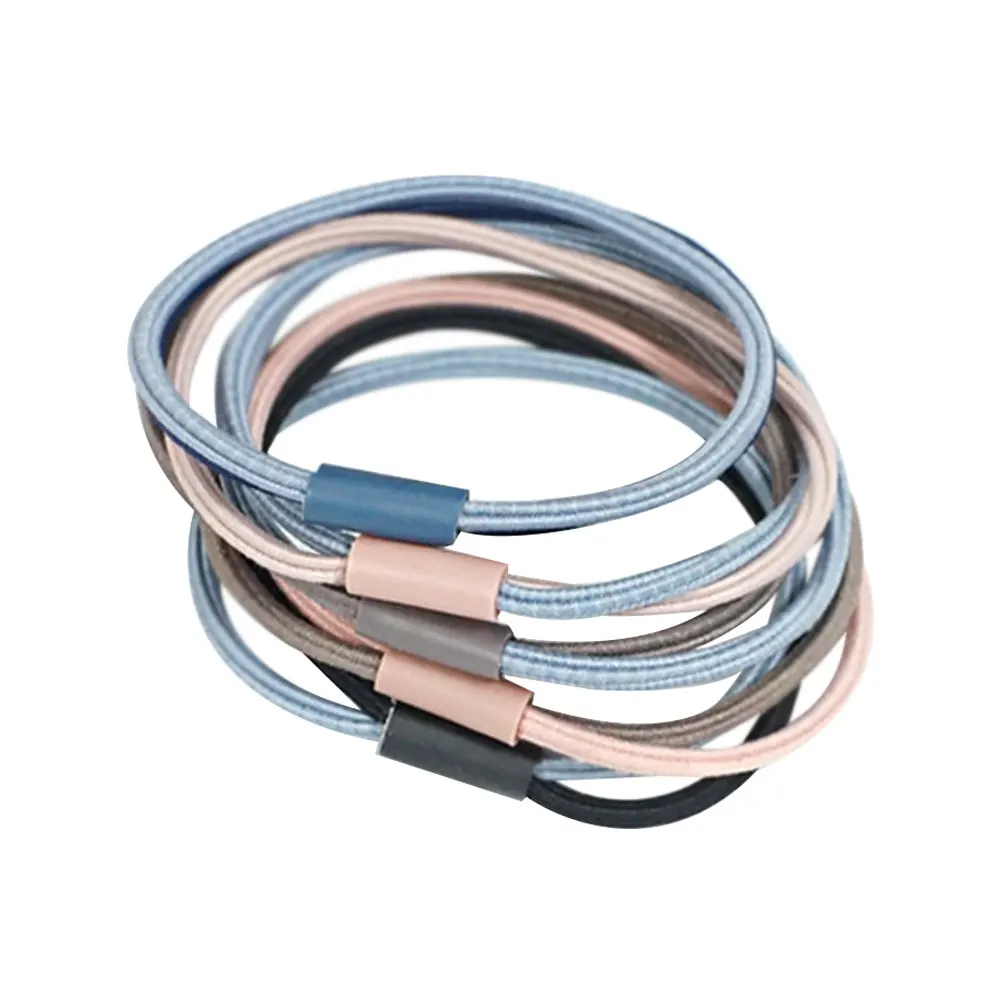 

5 Pcs Hair Ties Elastic Bands Rope Ponytail Holders Ribbons Simple Korean Women Girls Stylish Daily Wear Accessories