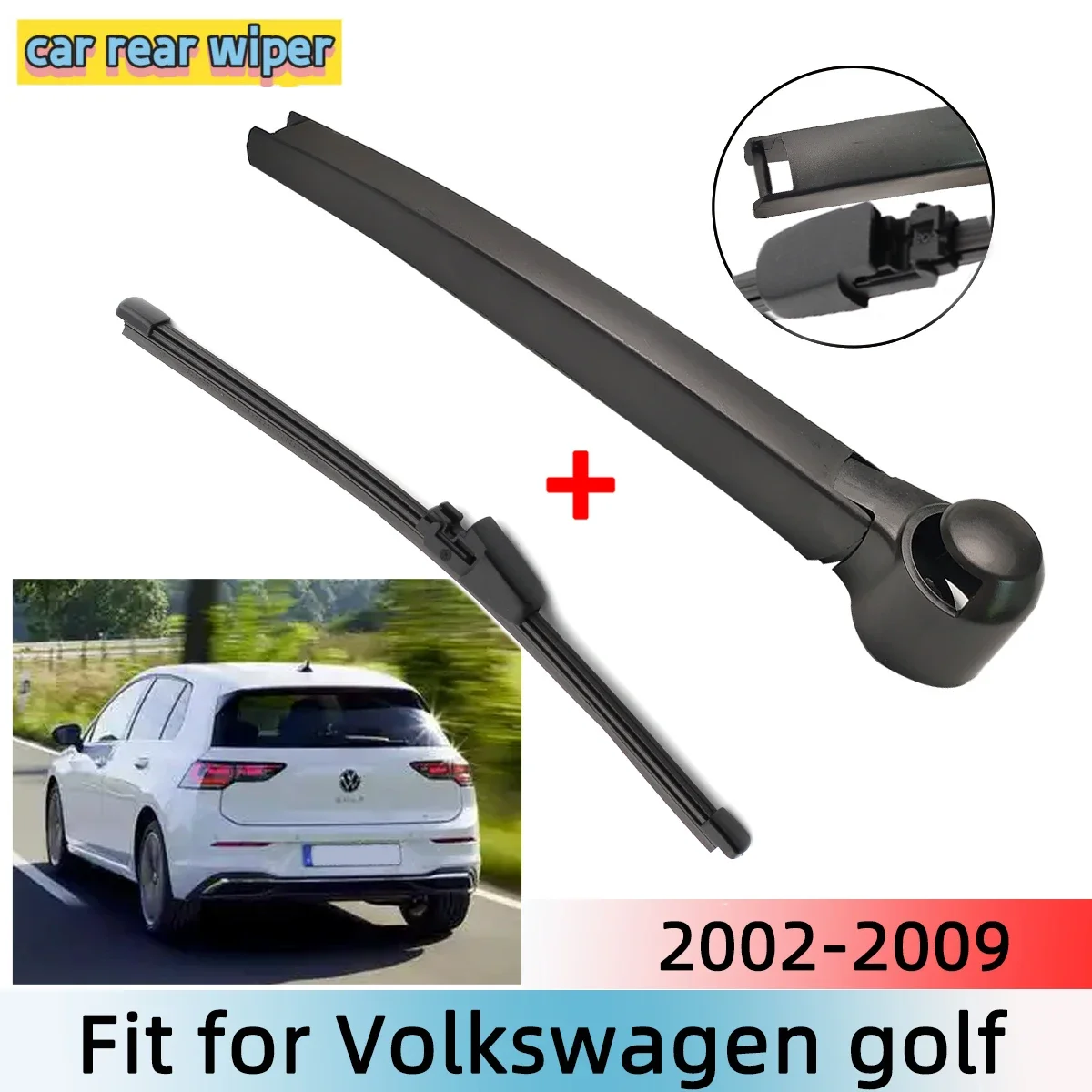 

Rear Wiper Blade & Arm Set Kit For Volkswagen golf 2002-2009 Windshield Windscreen Rear Window