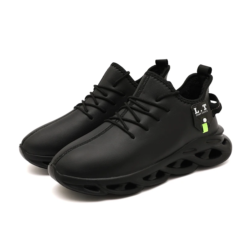 Winter Jogging Shoes PU Leather Comfortable Outdoor Sports Shoe Keep Warm Waterproof Casual Sneaker Anti-slip Tennis Size 39-46