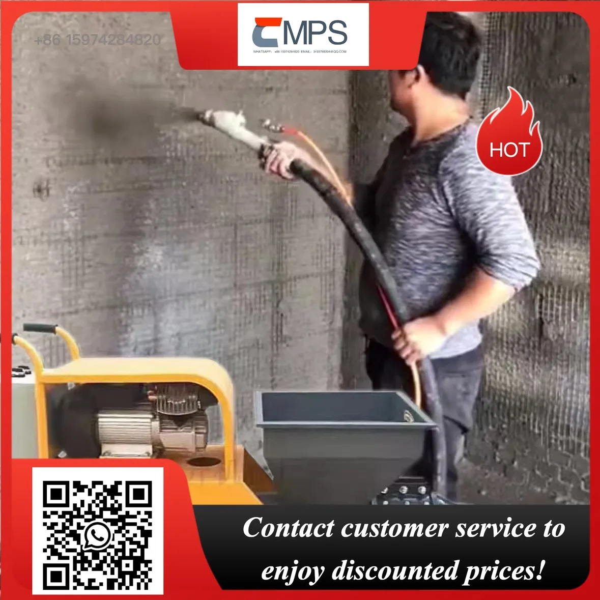 

Construction Machine Portable Concrete Mortar Gypsum Cement Mortar Mix and Spray Machine