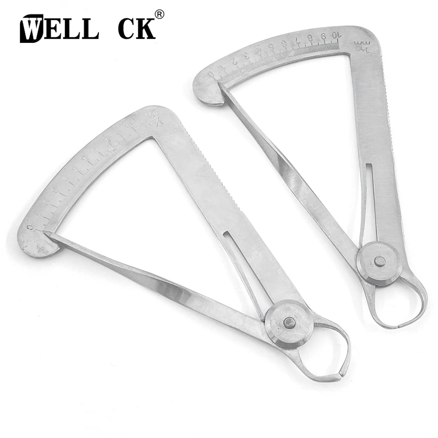 Dental Gauge Caliper Dental Caliper for Metal Wax Dental Lab Stainless Steel Dentist Metal Wax Thickness Measurement Ruler Tools