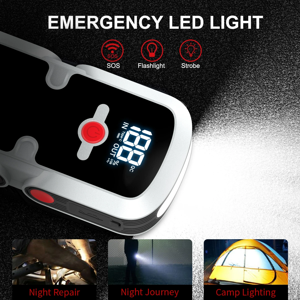 General Motors Emergency Jump Starter, High Capacity Car Power Bank with Multifunctional Jump-Start and Ignition Booster.