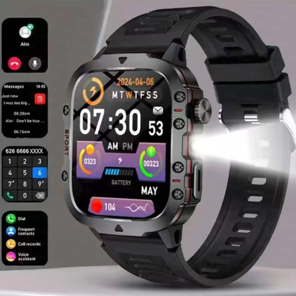 

Military Smartwatch For Man GPS Watches Men Full Screen Display GPS Bluetooth Call Phone Call Big Battery Multifunction Watches