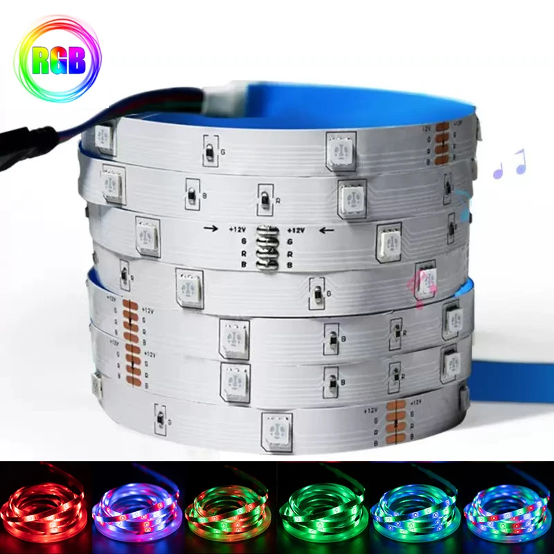 12v Led Strip Lights Rgb 5050 Led Tape Light 12V Flexible Led Lighting Strips Adhesive 5M 10M 15M Led Strip Rgb 4 Pin 18Leds/M