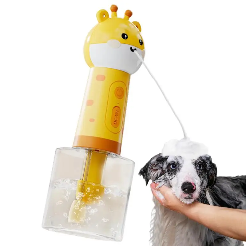 Electric Dog Cleaning Foam Machine Electric Soap Frother Foamer Machine Wireless Handheld Foaming Dispenser For Pet Bathing Hair