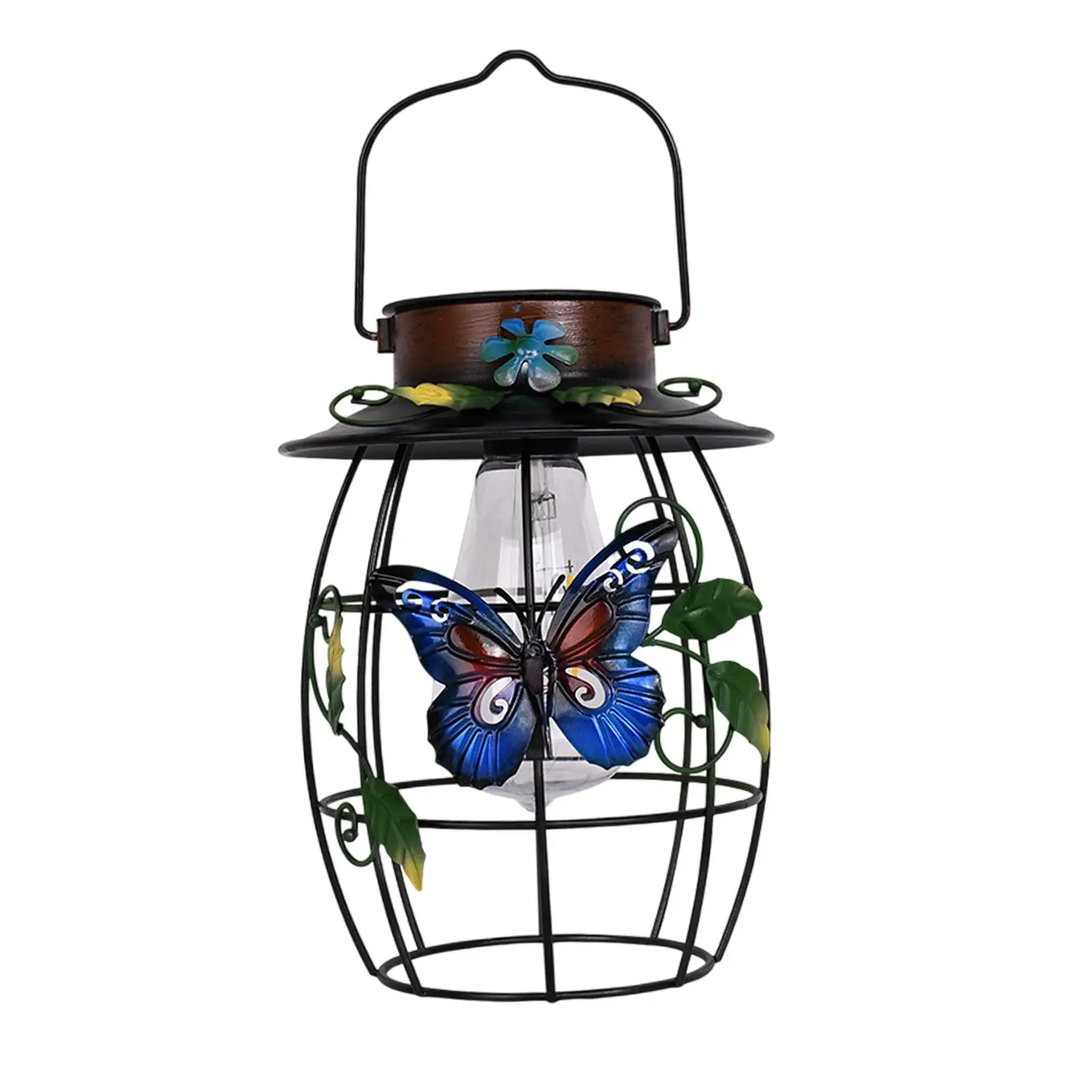 Solar Lantern Outdoor Light Metal Hanging Solar Light for Tree Pathway Table