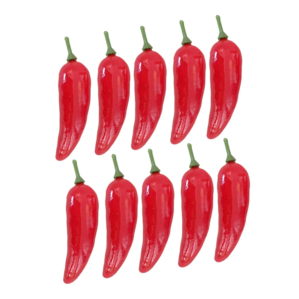 36pcs Fake Chili Simulation Artificial Lifelike Chili Vegetable Mini Chili for Restaurant (Red) simulation chili