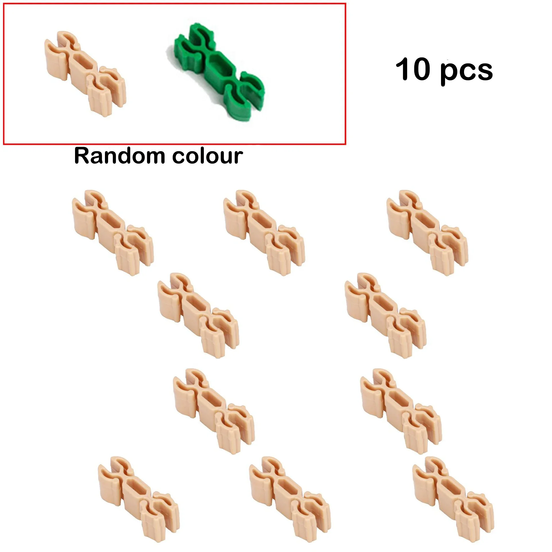 Conector de vía de tren de ferrocarril de madera, accesorios de pista a granel, soporte de juguetes, juguetes de escena de pista a presión de madera, 10 Uds.