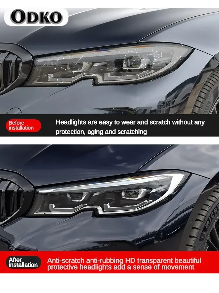 For Great Wall GWM WEY Tank 300 500 2021-2023 Car Exterior Headlight Anti-scratch TPU Protective film Anti-scratch Repair film - Image 4