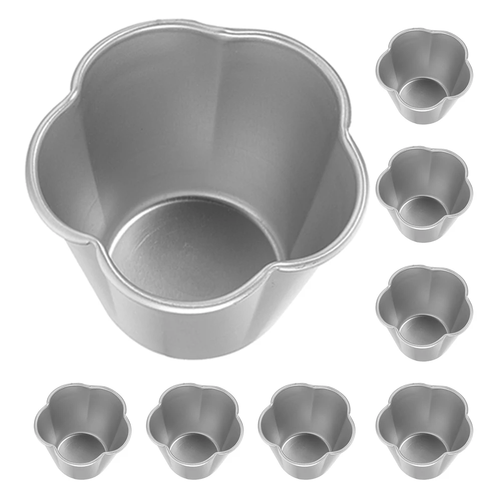 

8 Pcs Baking Mold Cheesecakes Mold/cake Cookie Mould Aluminum Alloy Cupcake Tin Pans