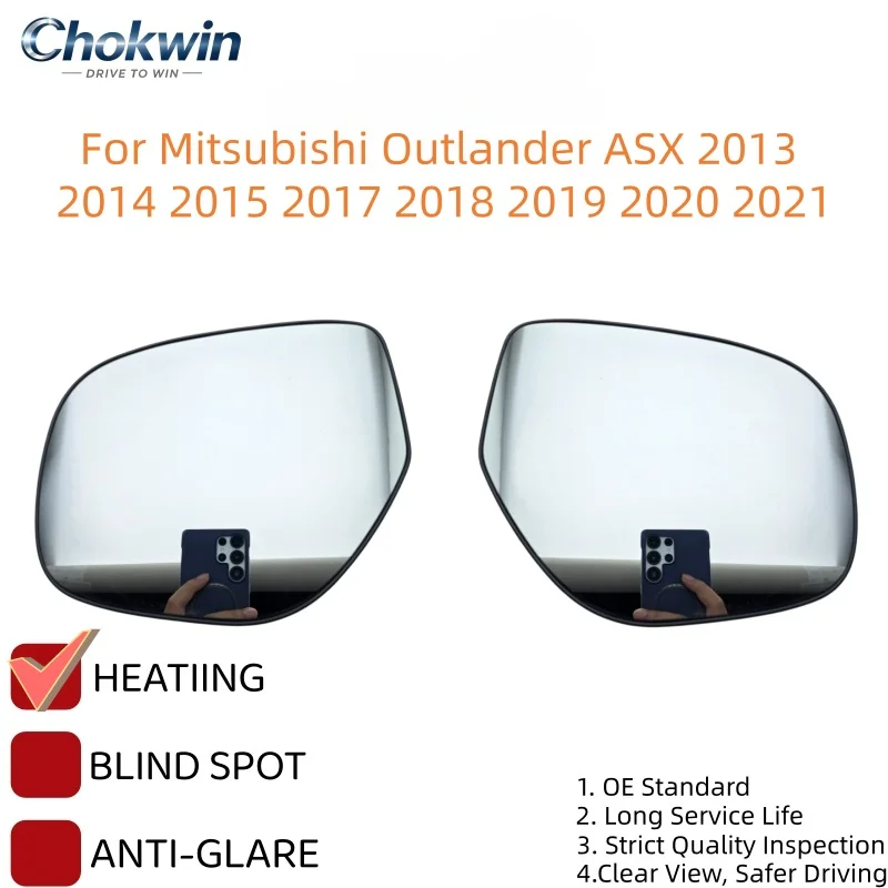 For Mitsubishi Outlander ASX 2013 2014 2015 2017 2018 2019 2020 2021 Car Wing Mirror Glass Replacement
