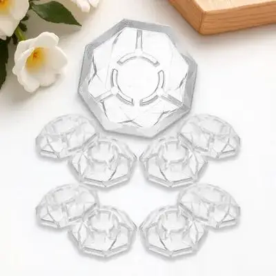 

5pcs Diamond Shape Effect Footswitch Toppers Plastic Protection Caps Replacement Accessories Durable Music Instrument Parts