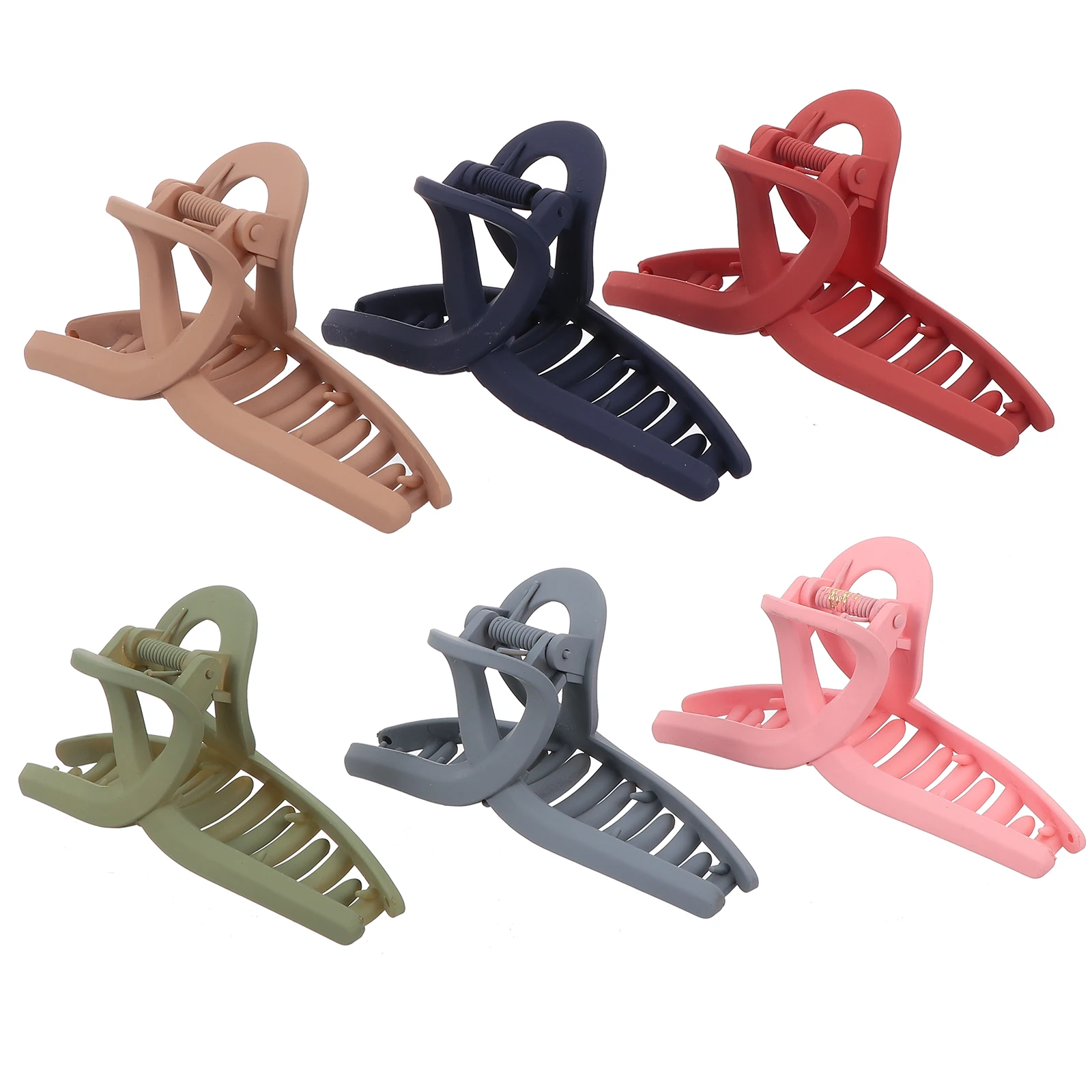 

6pcs Anti skid Claw Clips Large Durable Jaw Clamp for Women Thin Thick Hair Office Outing Gift Hair Care Styling Tool