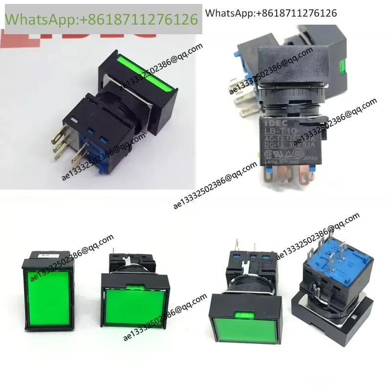 Genuine IDEC Izumi LB-T50 LB-T10 Self-Reset Button Switch for 5 Feet Rectangular Push Button with Light 24V Green Red