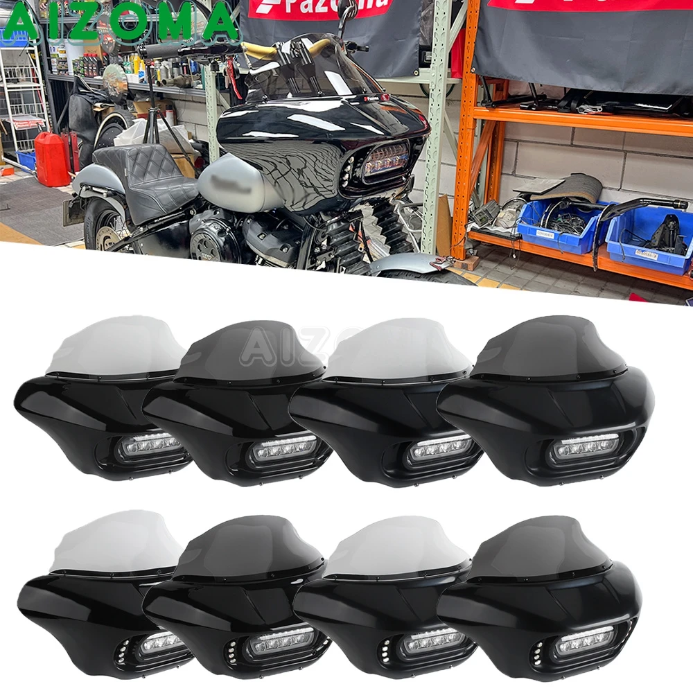 Motorbike LED Headlight Fairing Hood 9