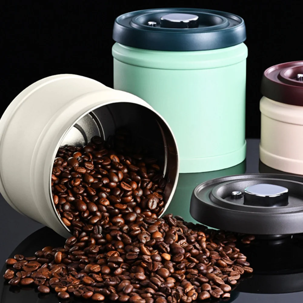 GOOD-Sealed Coffee Bean Storage Container Vacuum Cereal Tea Keep Fresh Canister Tank For Coffee Airtight Jar