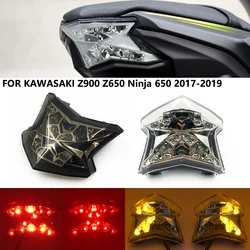 Motorcycle LED Tail Light Turn Signals Lamp Brake Integrated For Kawasaki Z900 Z650 Ninja650 2017-2023 Rear Waterproof Taillight