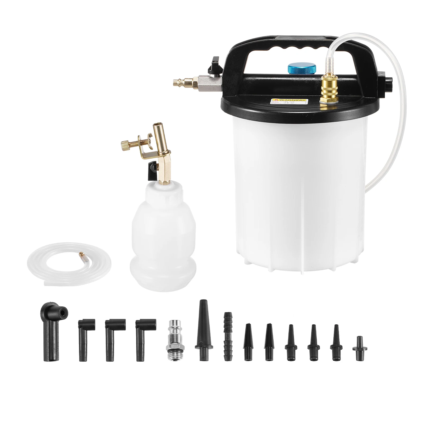 

SucceBuy Brake Bleeder Kit 3L Brake Fluid Extractor with Siphon Refilling Bottle & Hose Connectors Brake Bleeder Kit or Vehicles