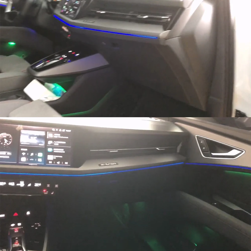 For Audi Q5 E-tron 30 color ambient light Audi Q5 E-tron Atmosphere Lights Upgraded with 30 Color Screen Control