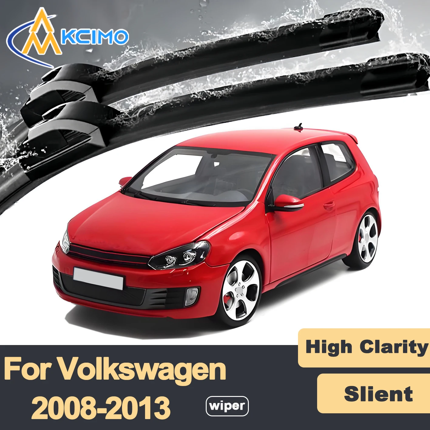

Premium Rubber Durable Silent Windshield Wiper Blades 2pcs for Volkswagen Golf Mk6 5K 2008-2013 Jetta SportWagen Vento Variant