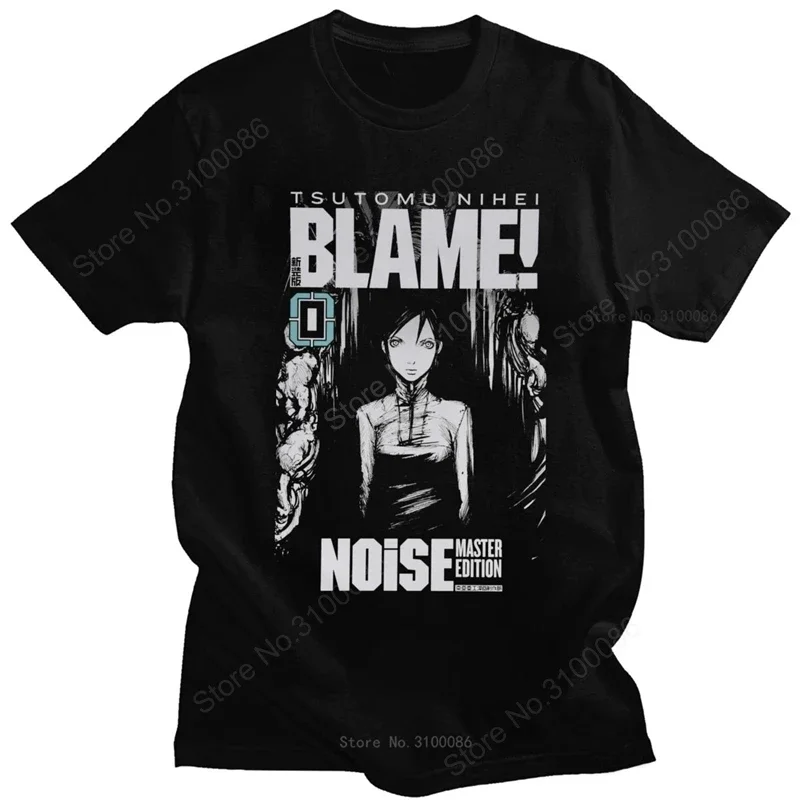 Anime Manga Blame Zuru T Shirt Men Short Sleeved  Cotton Streetwear T-shirt Sidonia Heavy Industries Tee Nihei Tsutomu Tops