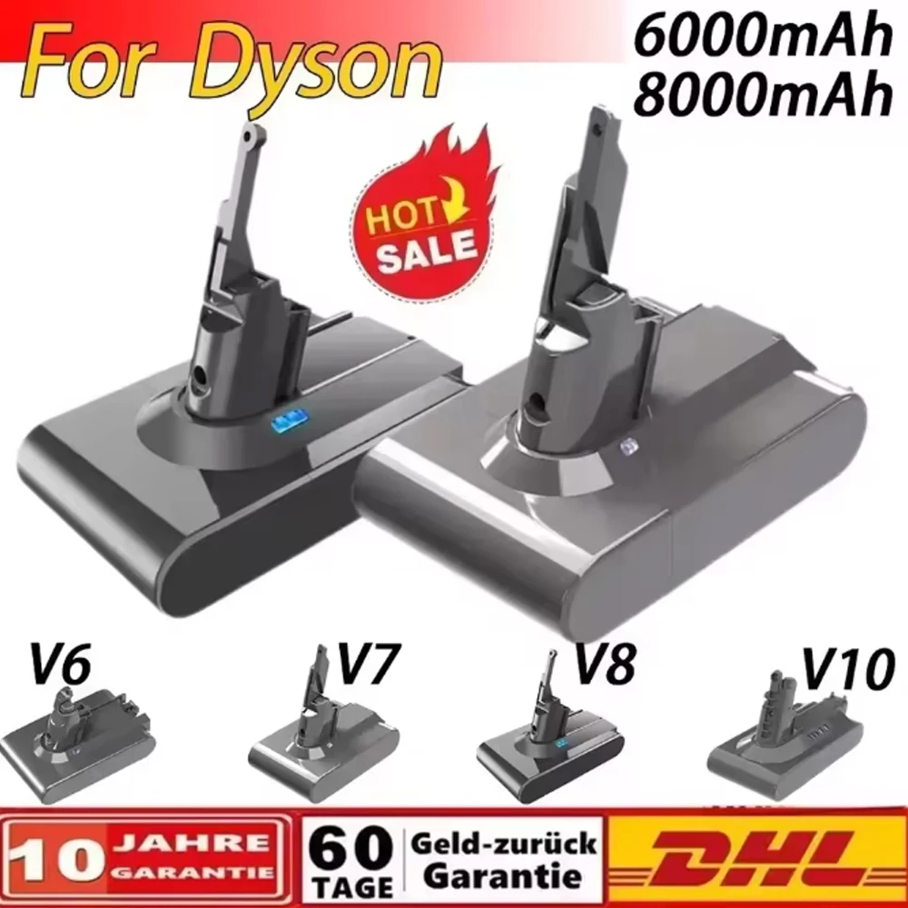 

8000mAh for Dyson V6 V7 V8 V10 Rechargeable Bateria SV10 SV11 SV12 SV09 Vacuum Cleaner Battery DC58 Battery for Sony Battery Cel