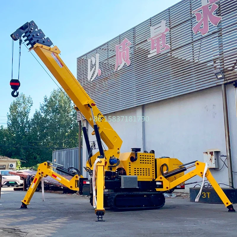 High Performance Spider Crane Articulating Arm 3 Ton 5 Ton Spider Crane 8 Ton Spider Crawler Mobile Crane with CE Certificate