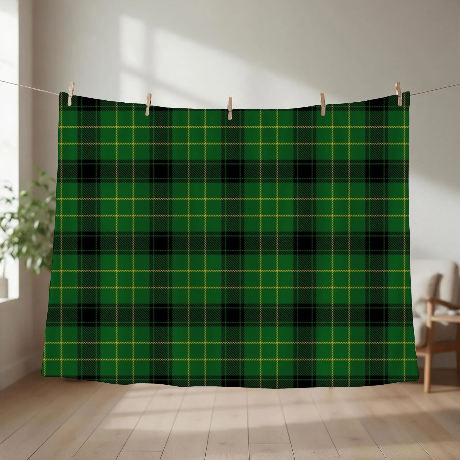 Arthur or MacArthur Clan Family Tartan Throw Blanket couch cozy soft plush fuzzy picnic outdoor blanket
