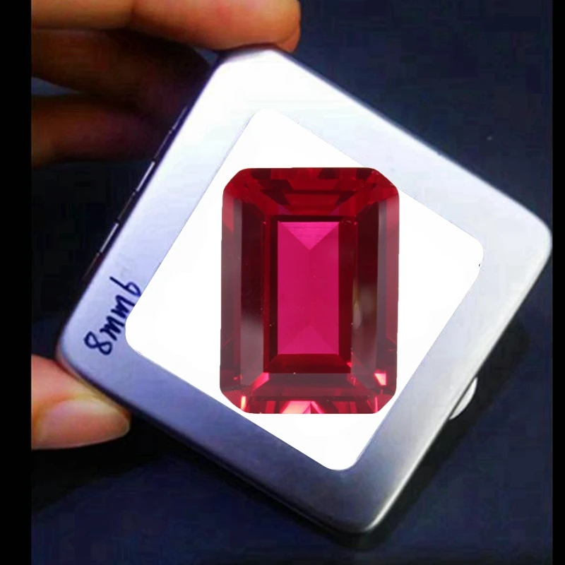 

Quality Ruby Emerald Cut 15×20mm 20.0ct VVS Loose Gemstone Passed UV Test for Jewelry Making and Collection Premium Gemstones