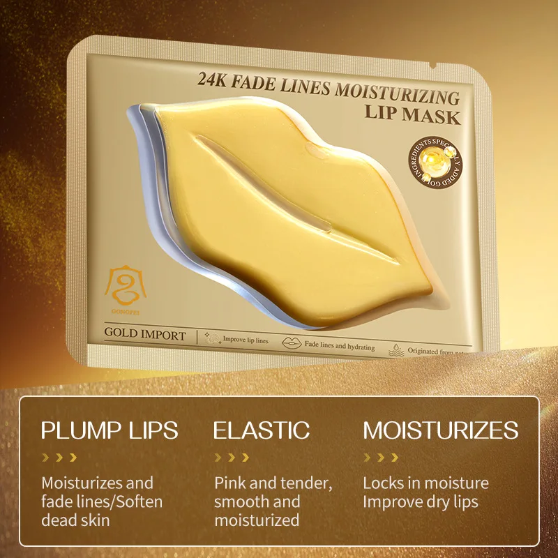 GONGPEI 24K الذهبي الكولاجين قناع الشفاه طبطب الشفاه ترطيب المضادة للتجاعيد الشفاه بقع الشفاه سمنة مستحضرات التجميل العناية بالبشرة الكورية #3